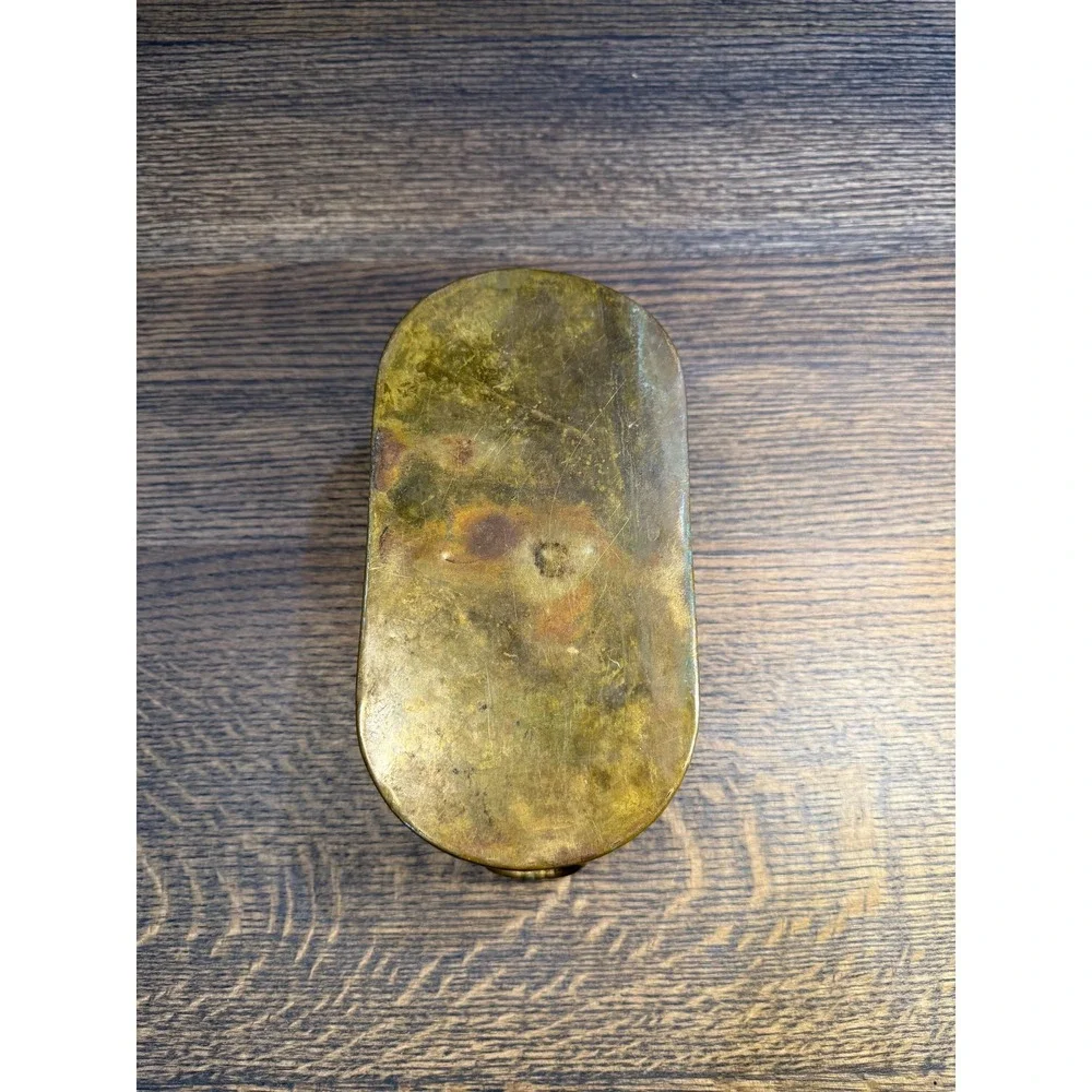 Vintage Brass Oval Planter with Handles – 8.5